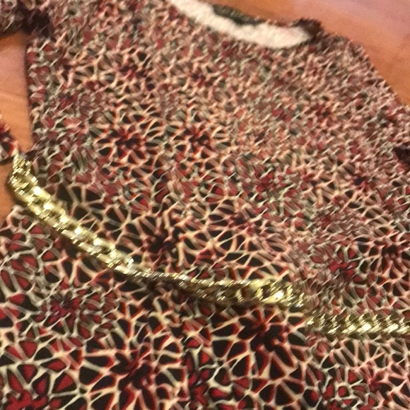 Dn design flare dress with chain belt - Picture 5 of 5